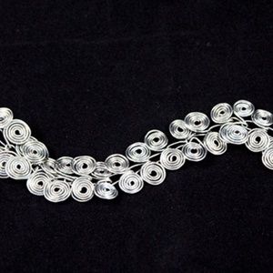 Silver coil bracelet